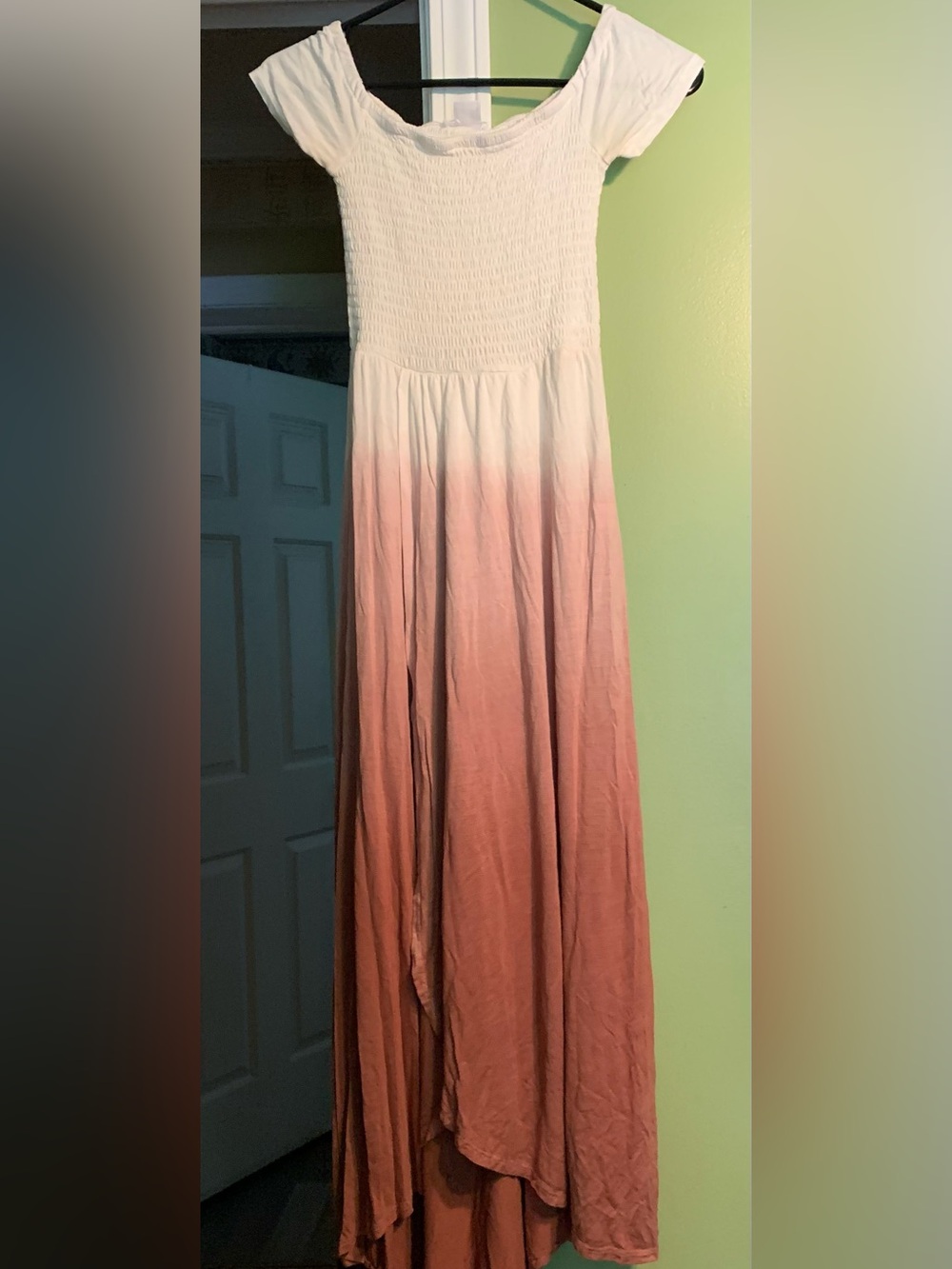Sale 3/$20  
VENUS White to Dusty Pink Ombre Maxi Dress